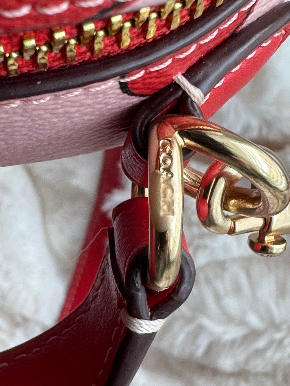 Coach CF371 Eva Phone Top Handle/ Crossbody w/ Cherry Print Pink Multi 🍒 - Picture 8 of 11